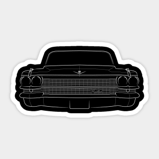 front/back - 1963 Cadillac Eldorado Convertible - stencil white Sticker